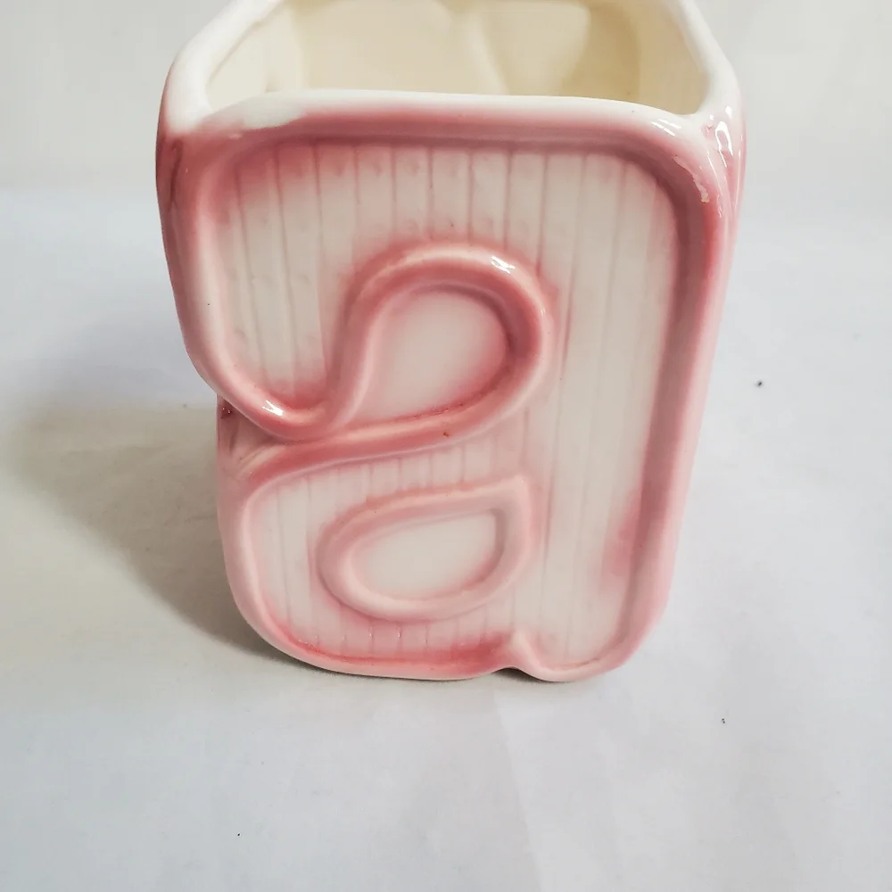 Vintage Girl Baby Block Planter Vase